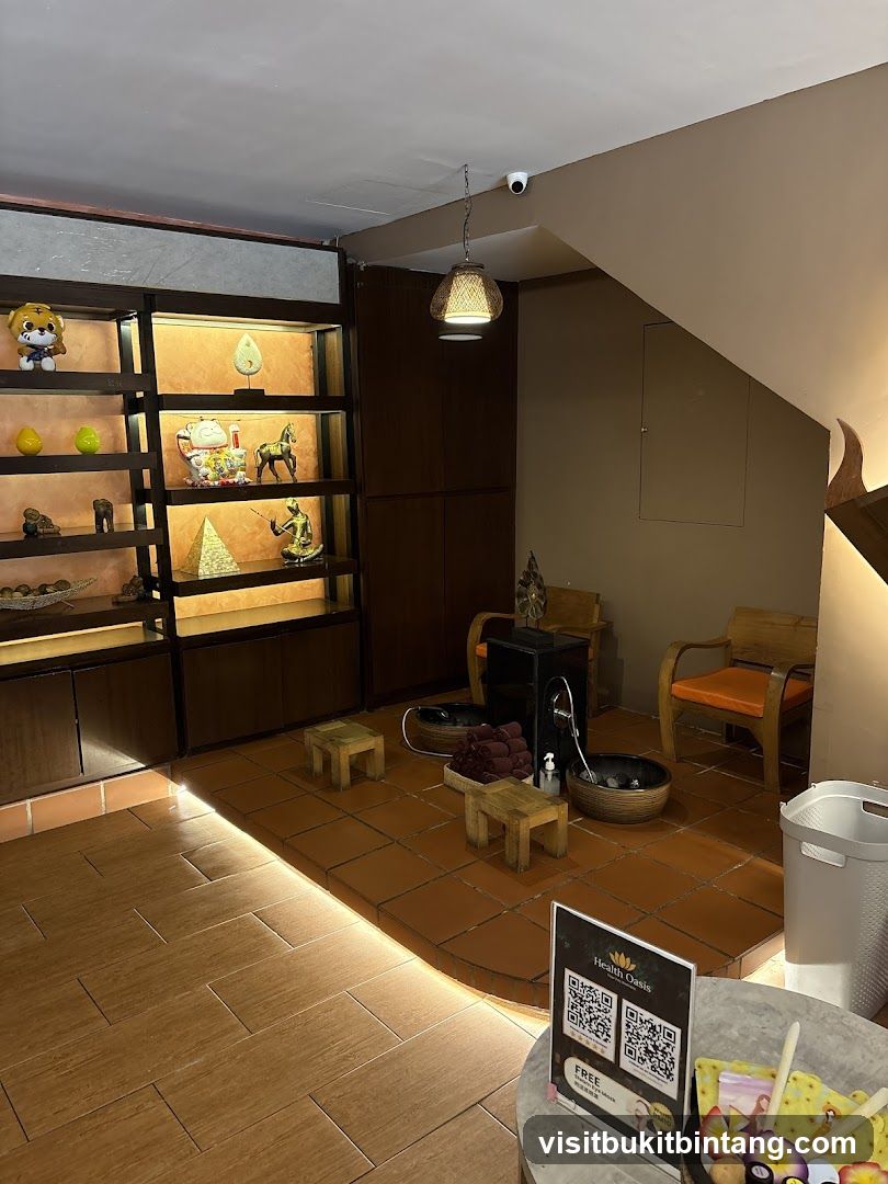 Spa Interior with Foot Massage Area