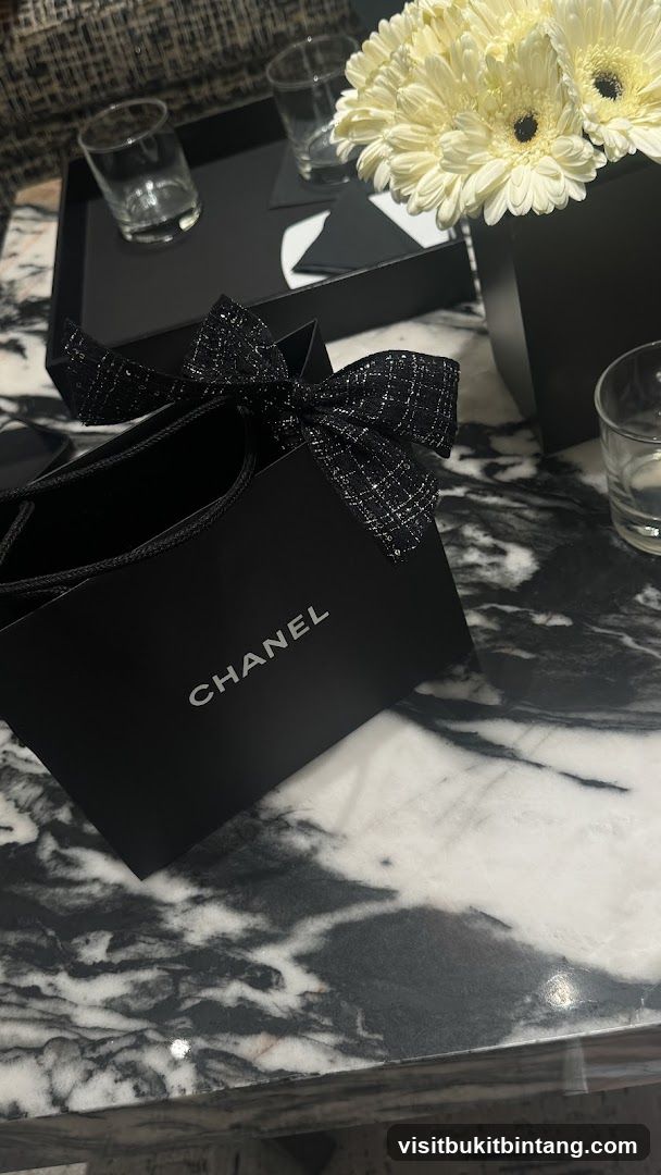 Chanel Gift Bag with Flowers