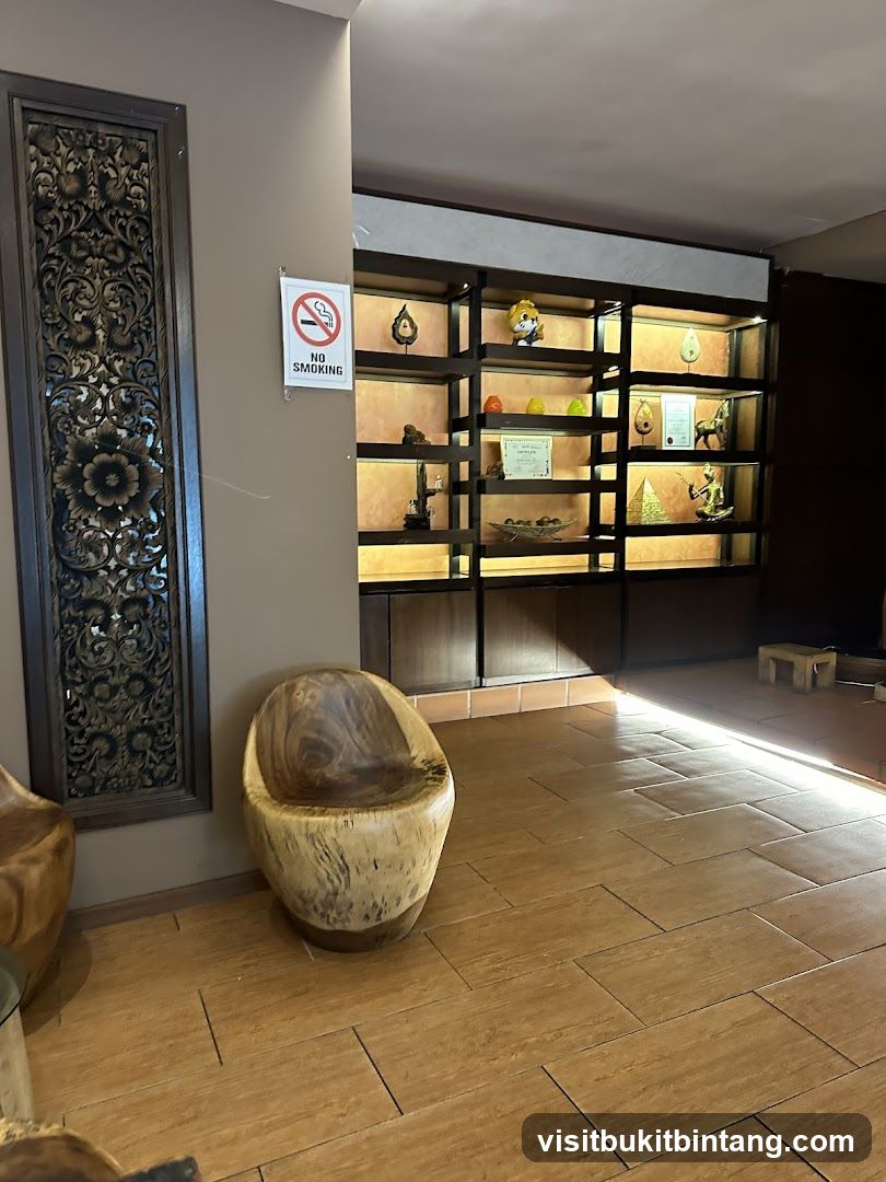 Interior with decorative items and seating