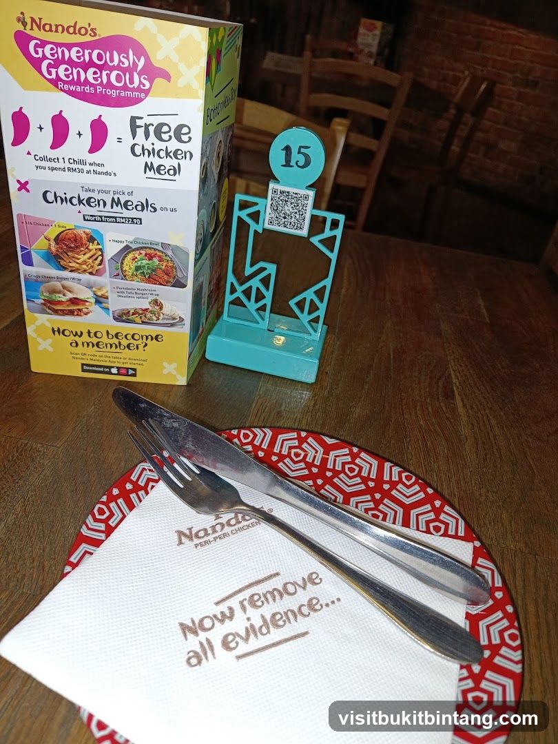 Nando's Rewards Programme Table Setting