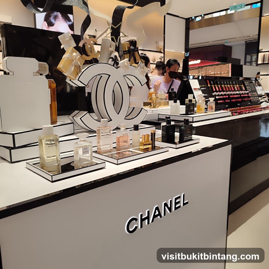 Chanel Perfume and Makeup Display