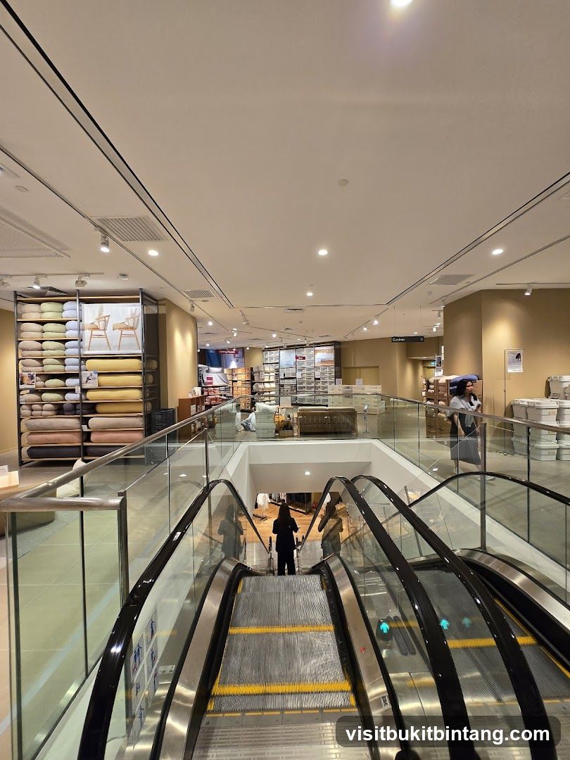 Department Store Interior with Escalators