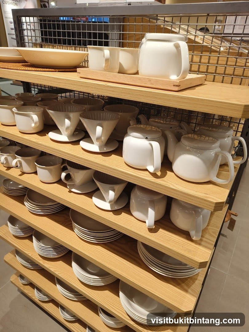 White Ceramic Tableware Display