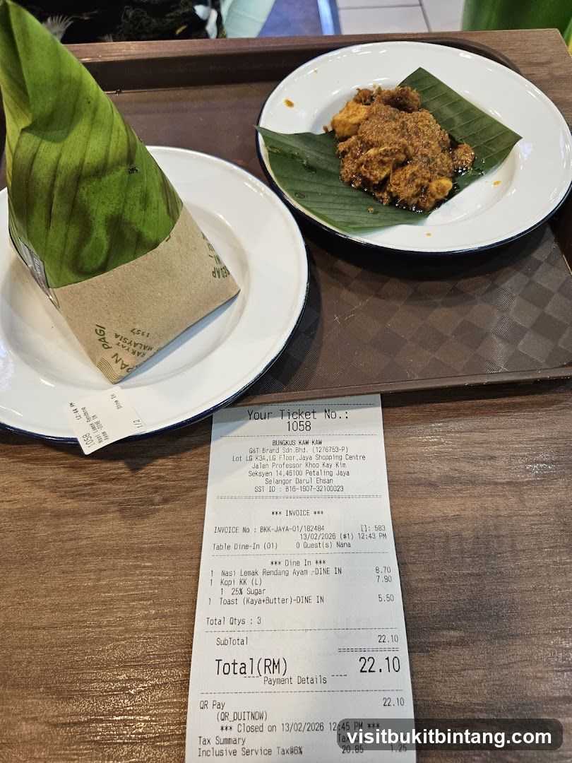 Receipt and Food