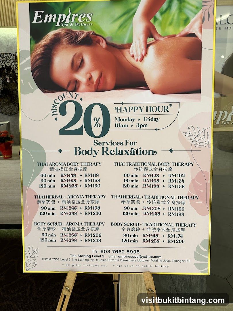 Empires Spa & Wellness Discount Poster