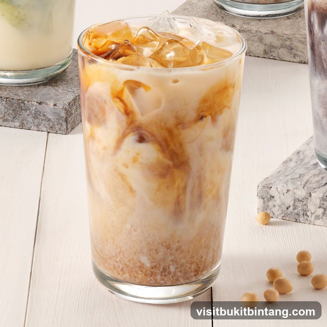 Iced Coffee with Cream and Caramel Swirl