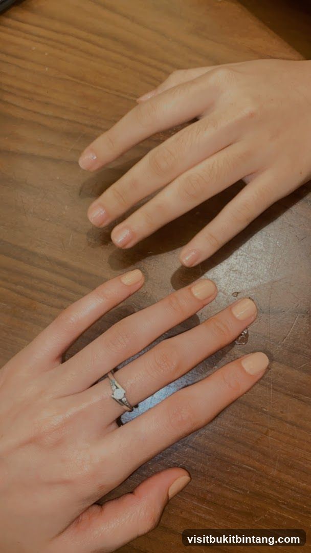 Hands with manicured nails