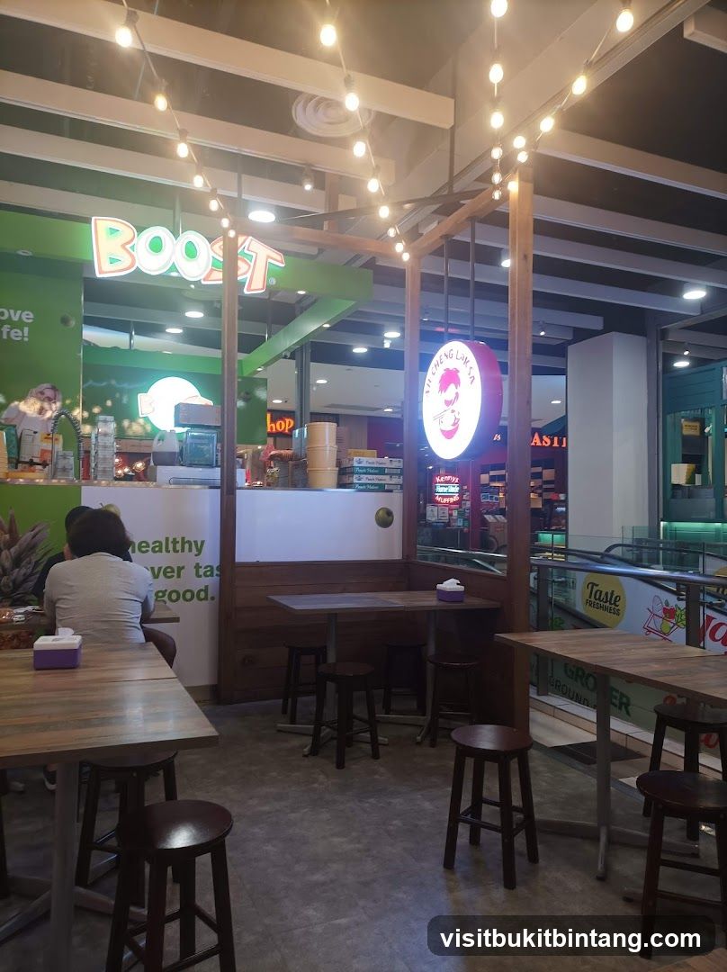 Food court seating area