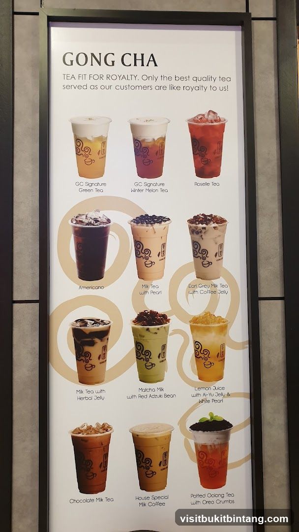 GONG CHA Menu