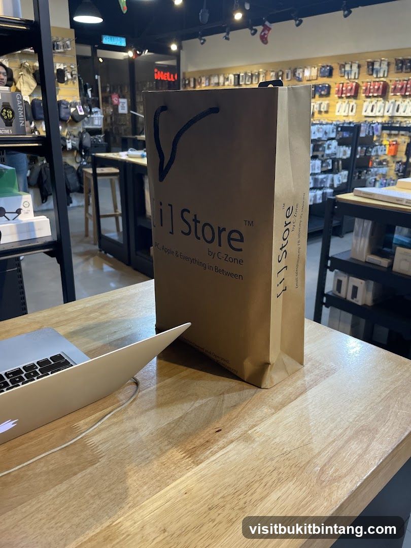Store Interior with Shopping Bag