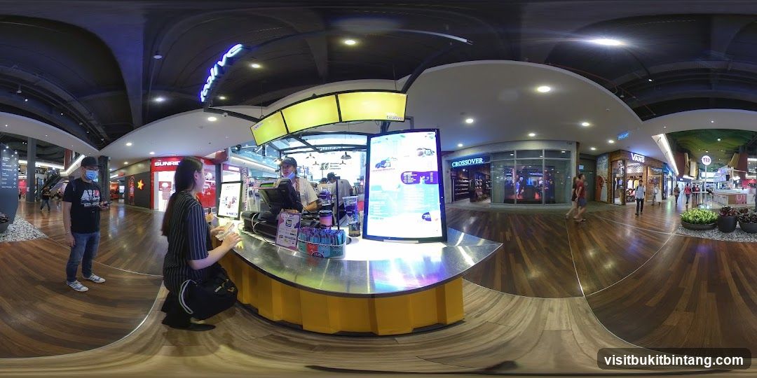 Indoor Shopping Mall with Food Kiosk