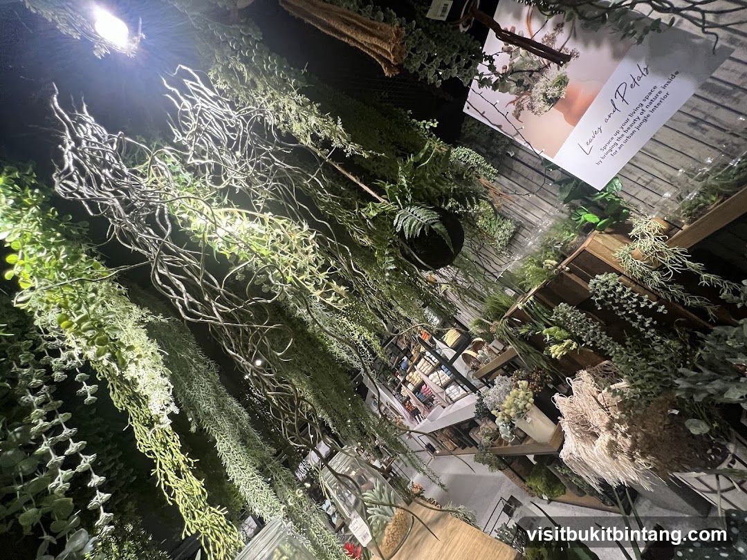 Store Interior with Artificial Plants