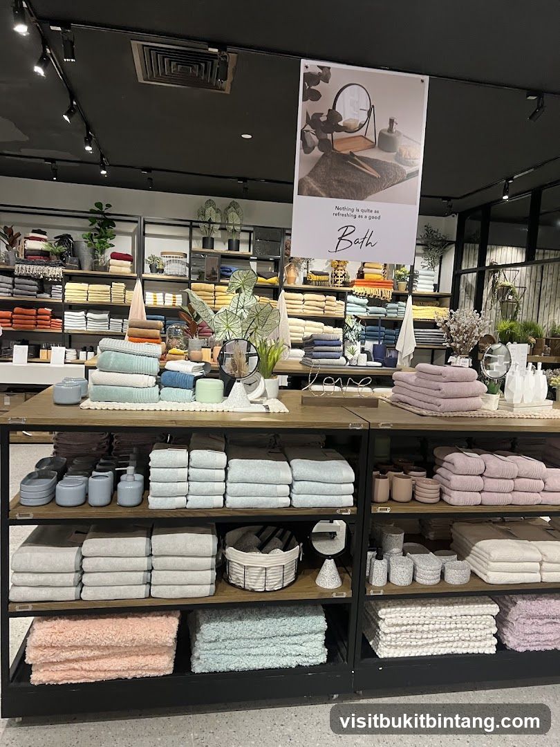 Bath Towels and Accessories Display