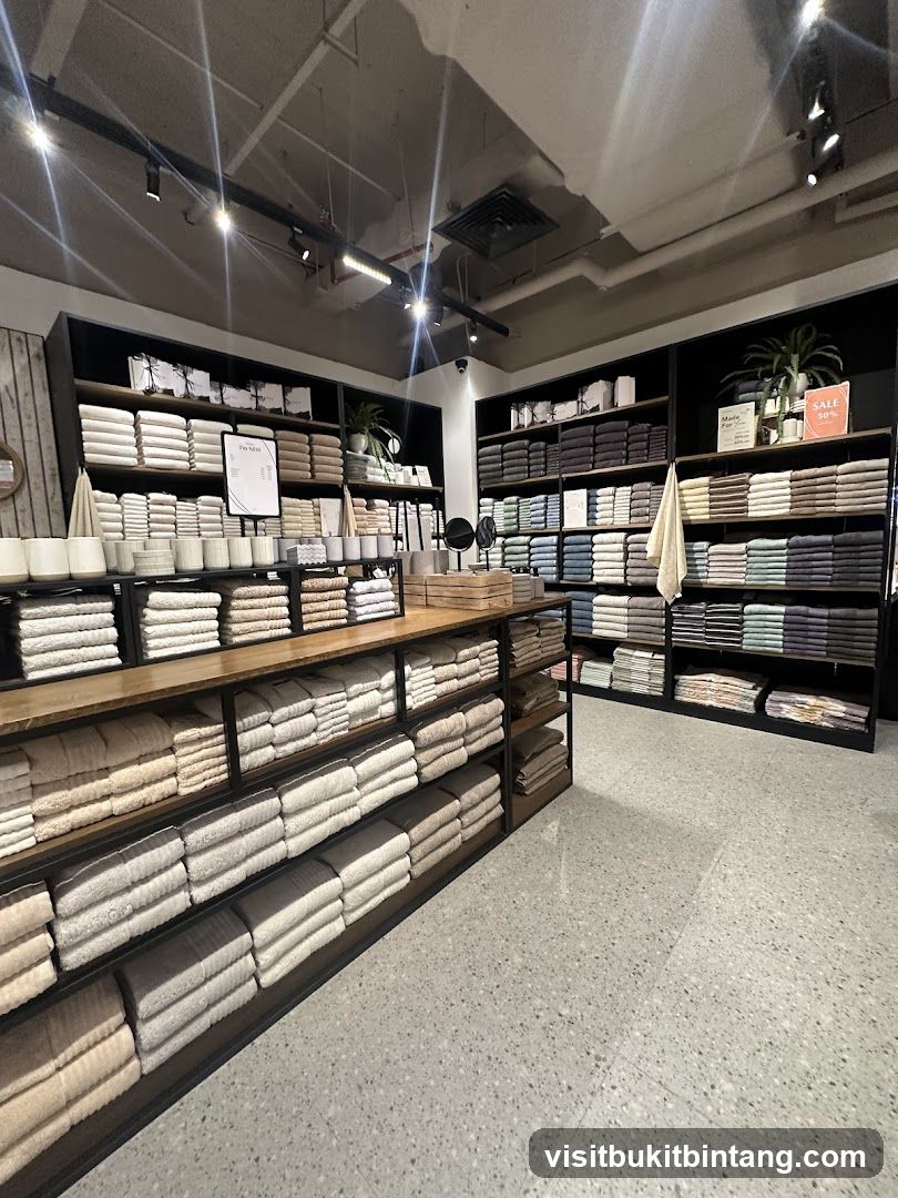 Towel Display in a Store