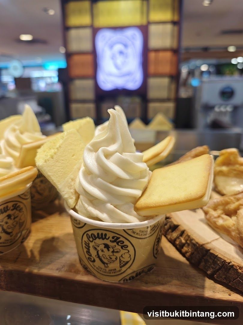 Soft Serve Ice Cream with Cake Slices