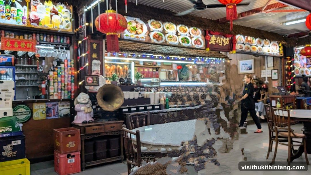 Restaurant Interior with Food Displays