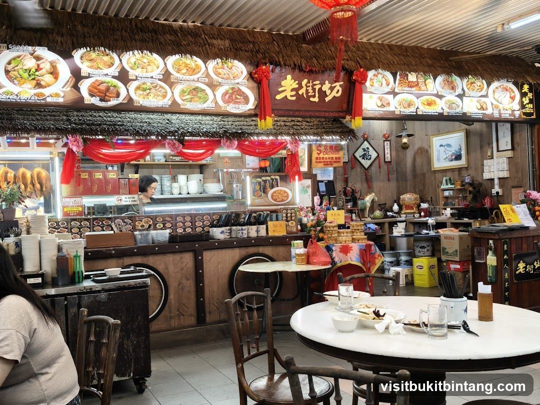 Restaurant Interior with Food Displays