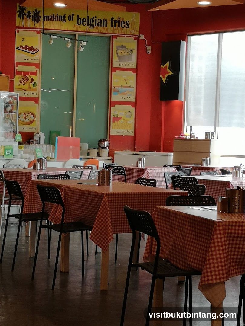 Restaurant Interior with Belgian Fries Theme