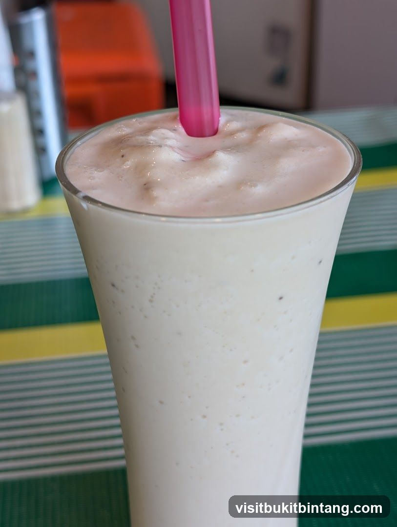Creamy Drink with Pink Straw