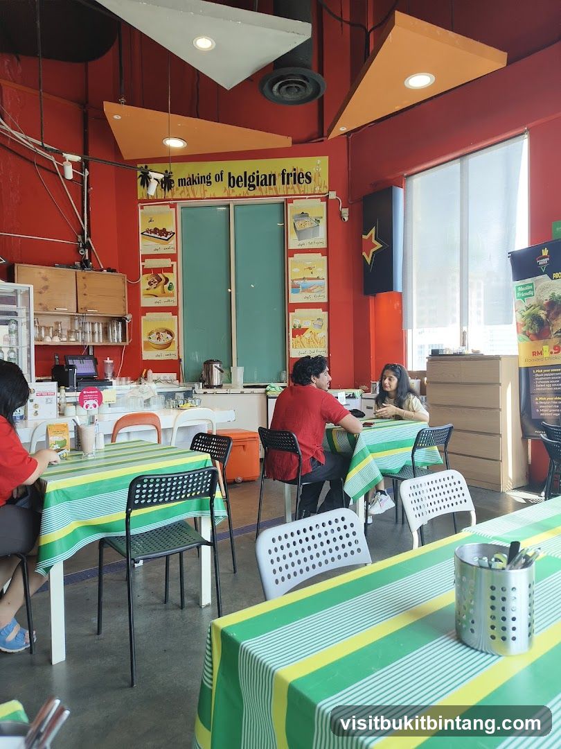 Restaurant Interior with Belgian Fries Theme