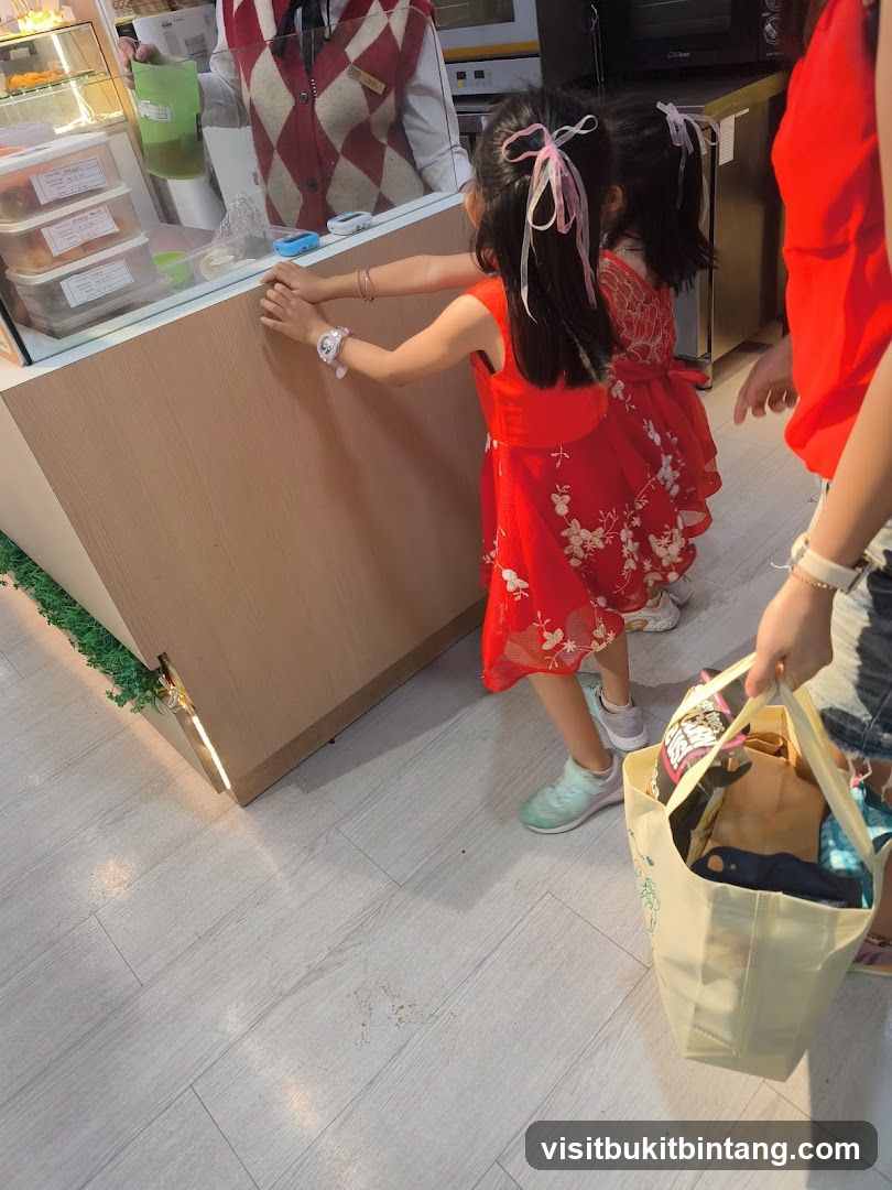 Children at a counter