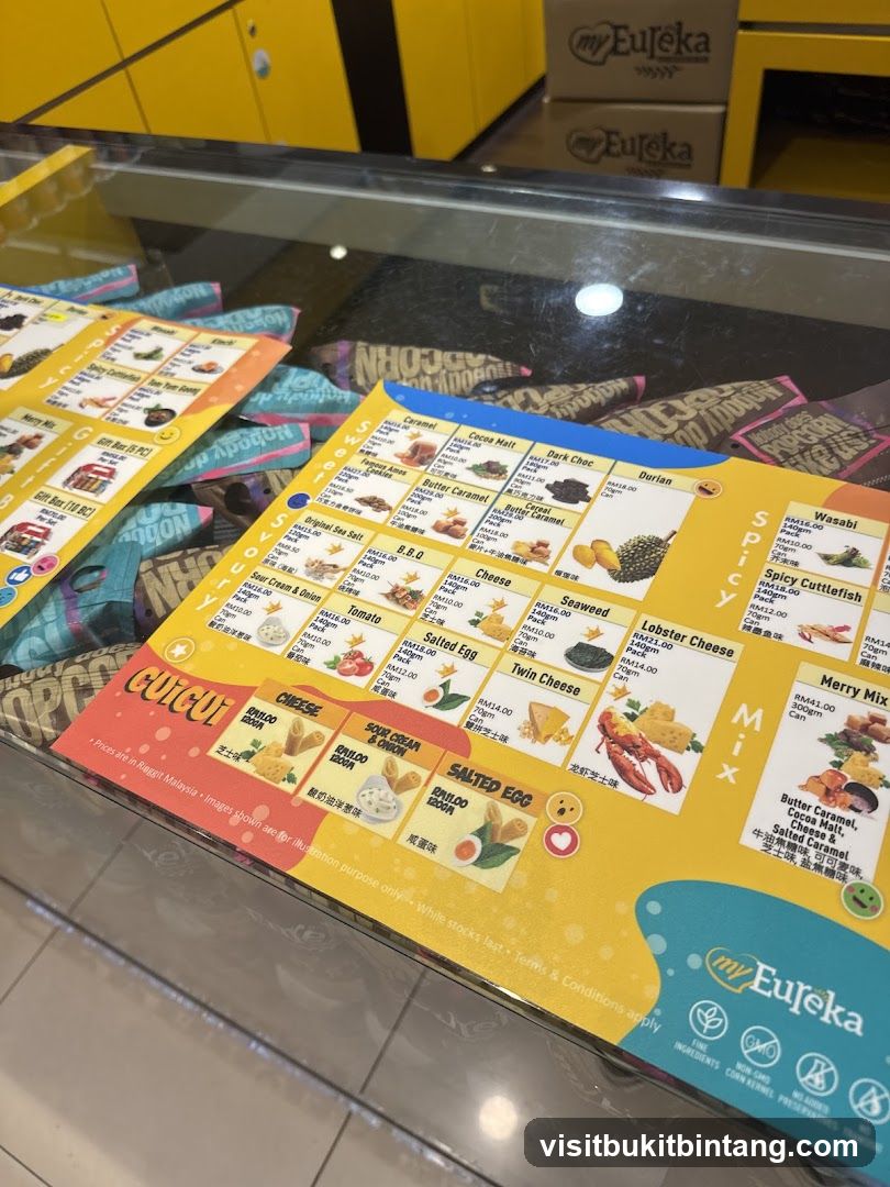 my Eureka Popcorn Menu