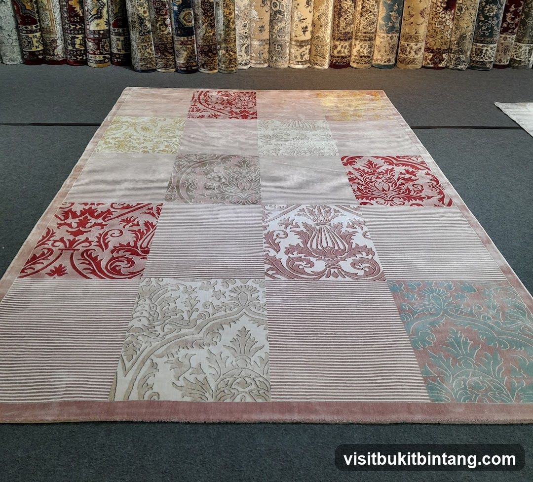 Patchwork Rug Display