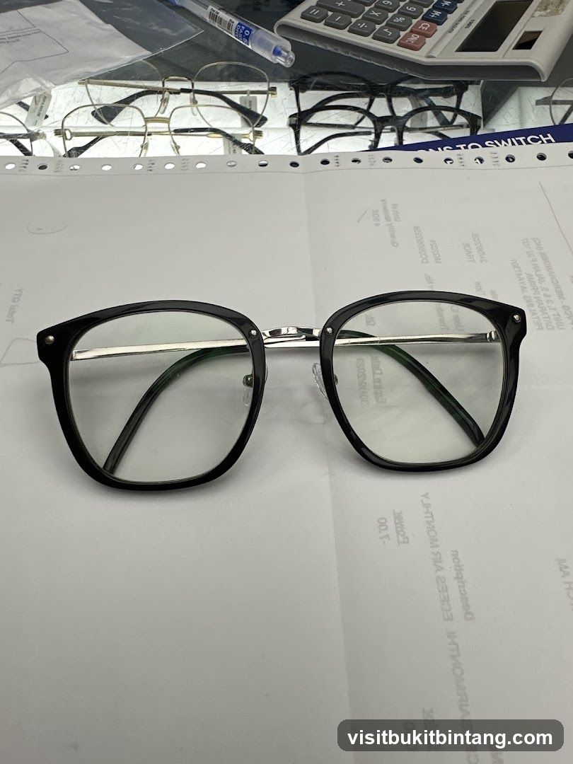 Eyeglasses on paper