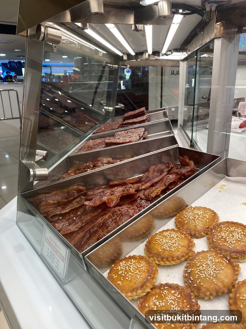 Bak Kwa and Pastries Display