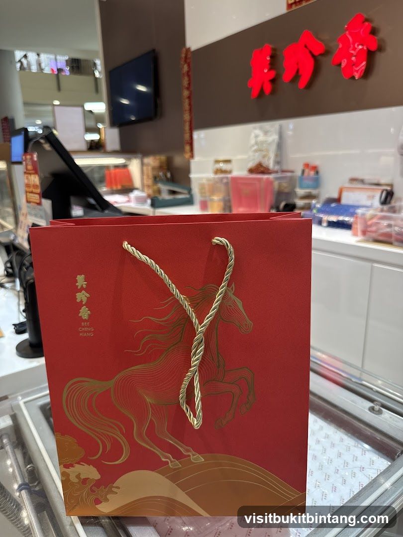 Red Gift Bag with Horse Design