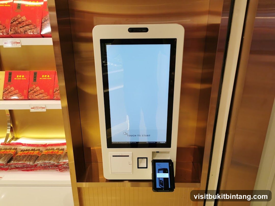 Self-service kiosk and packaged food products