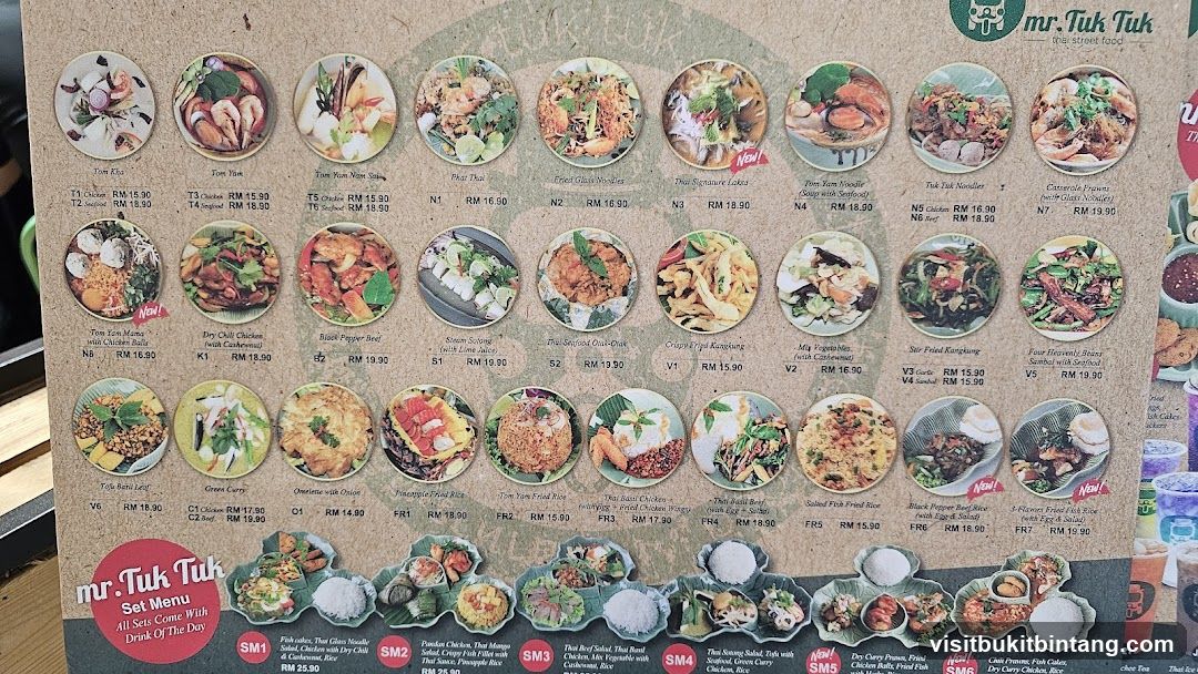 mr. Tuk Tuk Menu