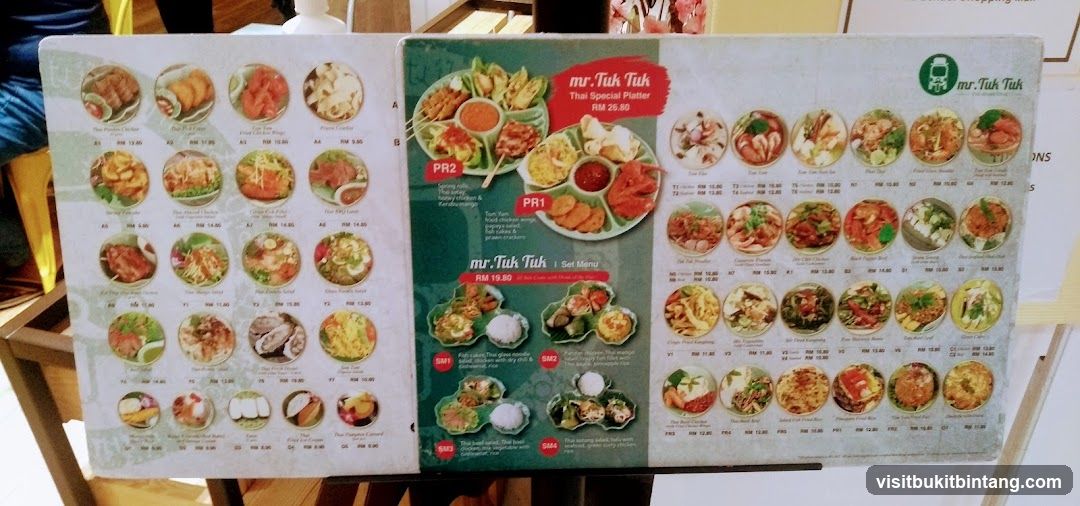 Mr. Tuk Tuk Menu