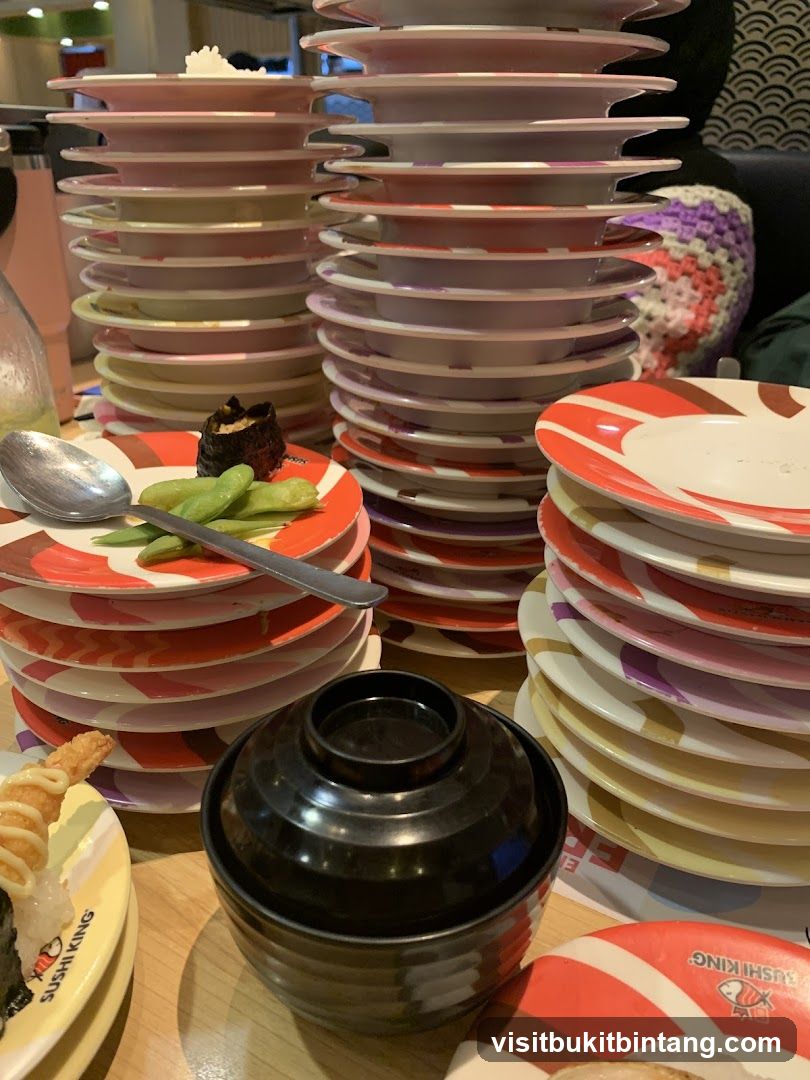 Stacks of Sushi Plates