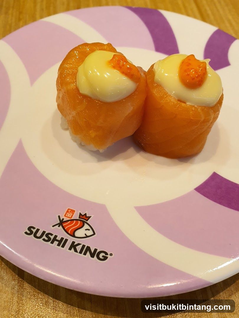 Salmon Sushi with Cream Sauce