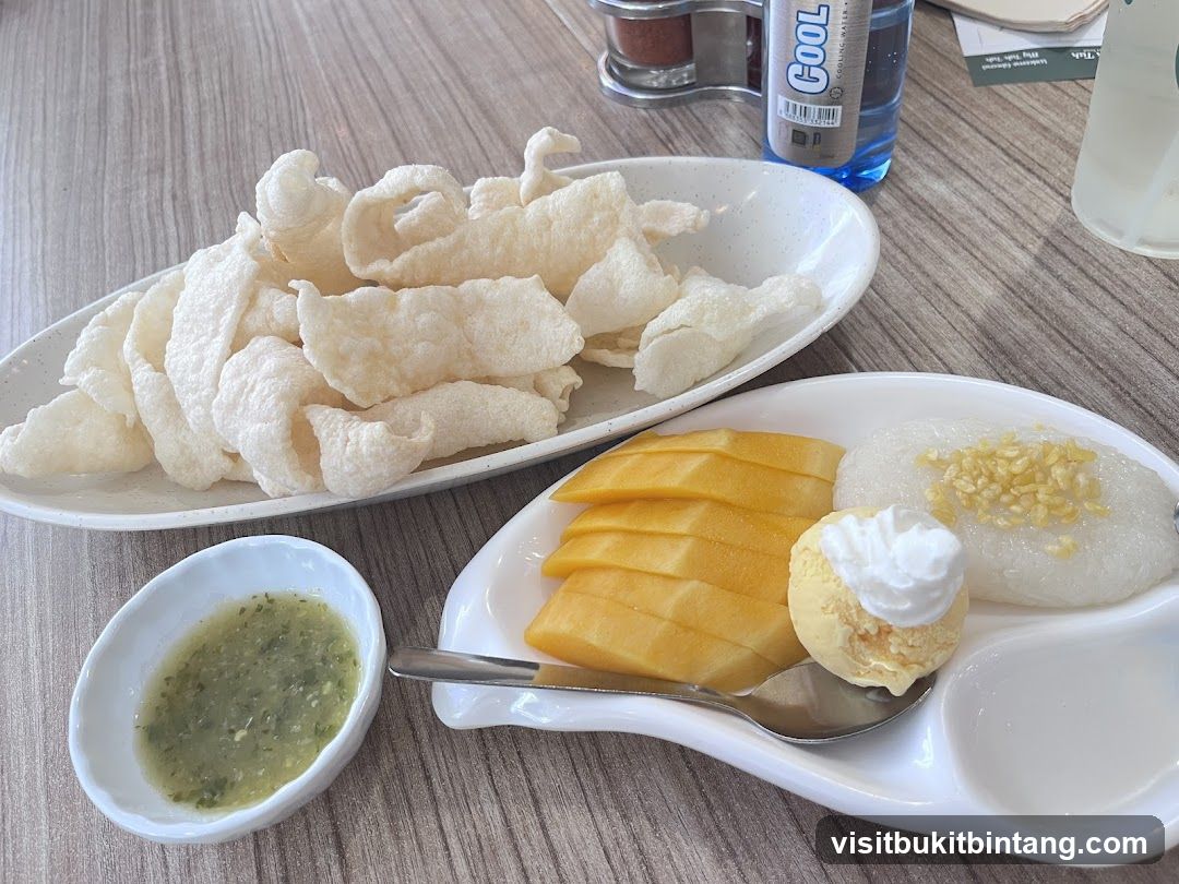 Mango Sticky Rice and Crispy Snacks