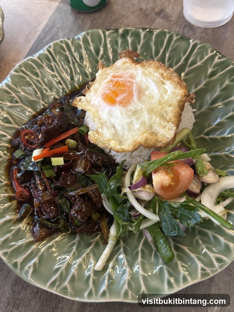 Thai Basil Beef with Fried Egg