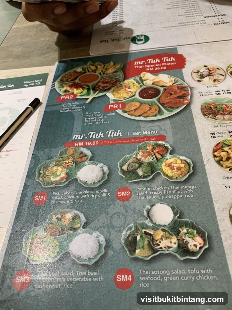 mr. Tuk Tuk Set Menu