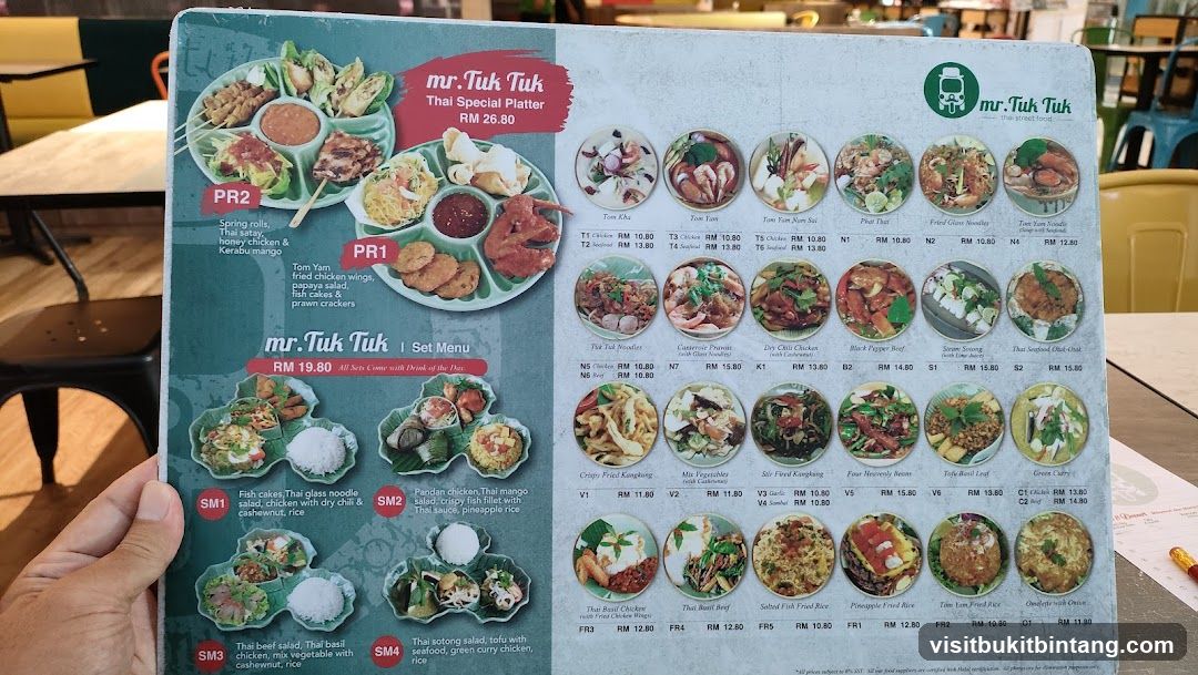mr. Tuk Tuk Thai Street Food Menu