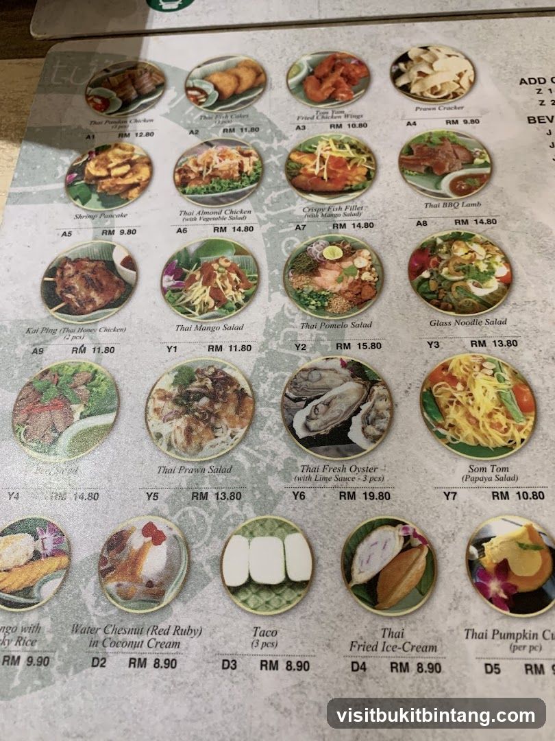 Thai Menu
