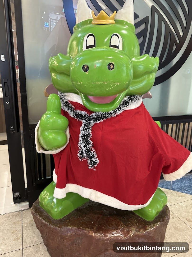 Dragon Mascot in Festive Attire