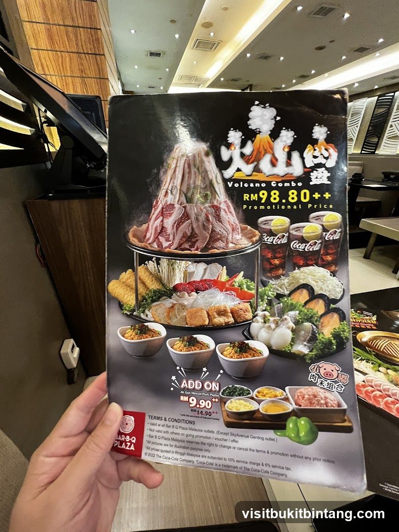 Volcano Combo Menu