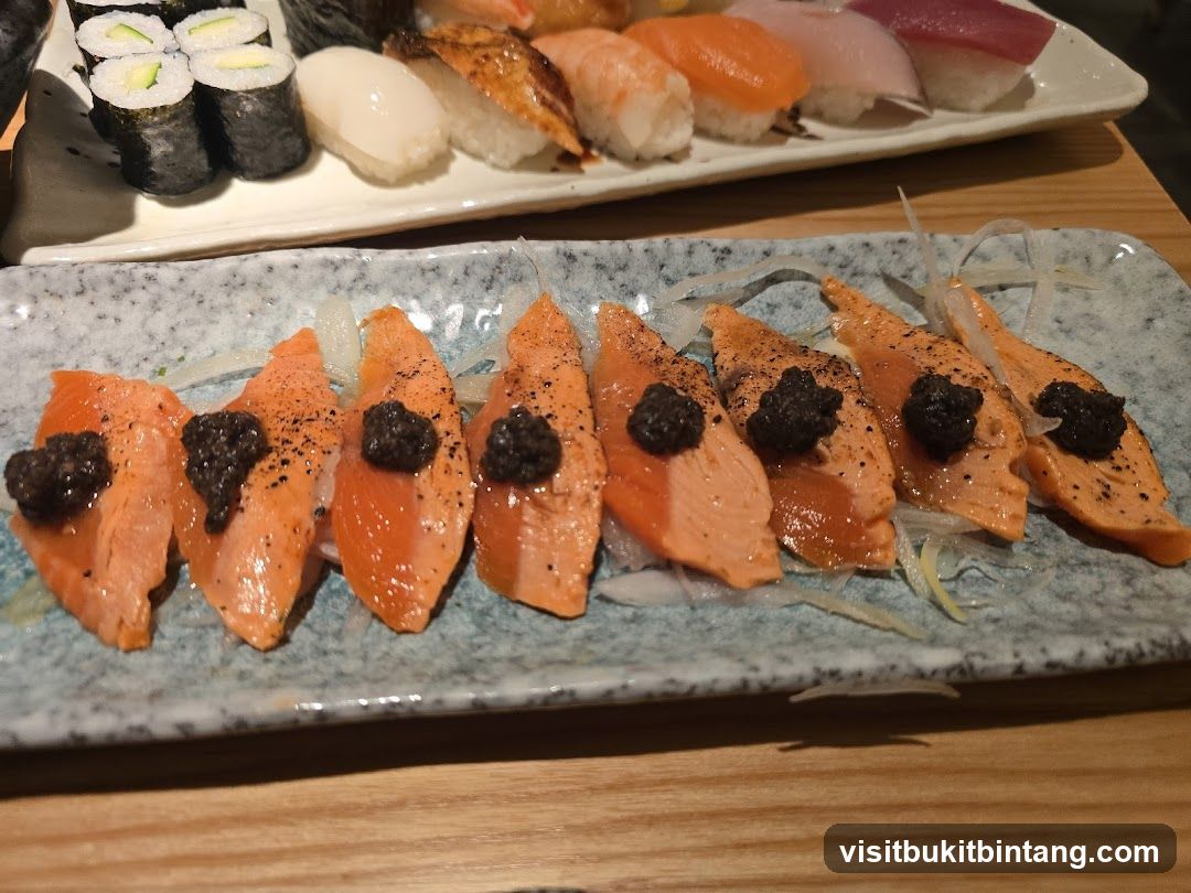Salmon Sashimi and Sushi