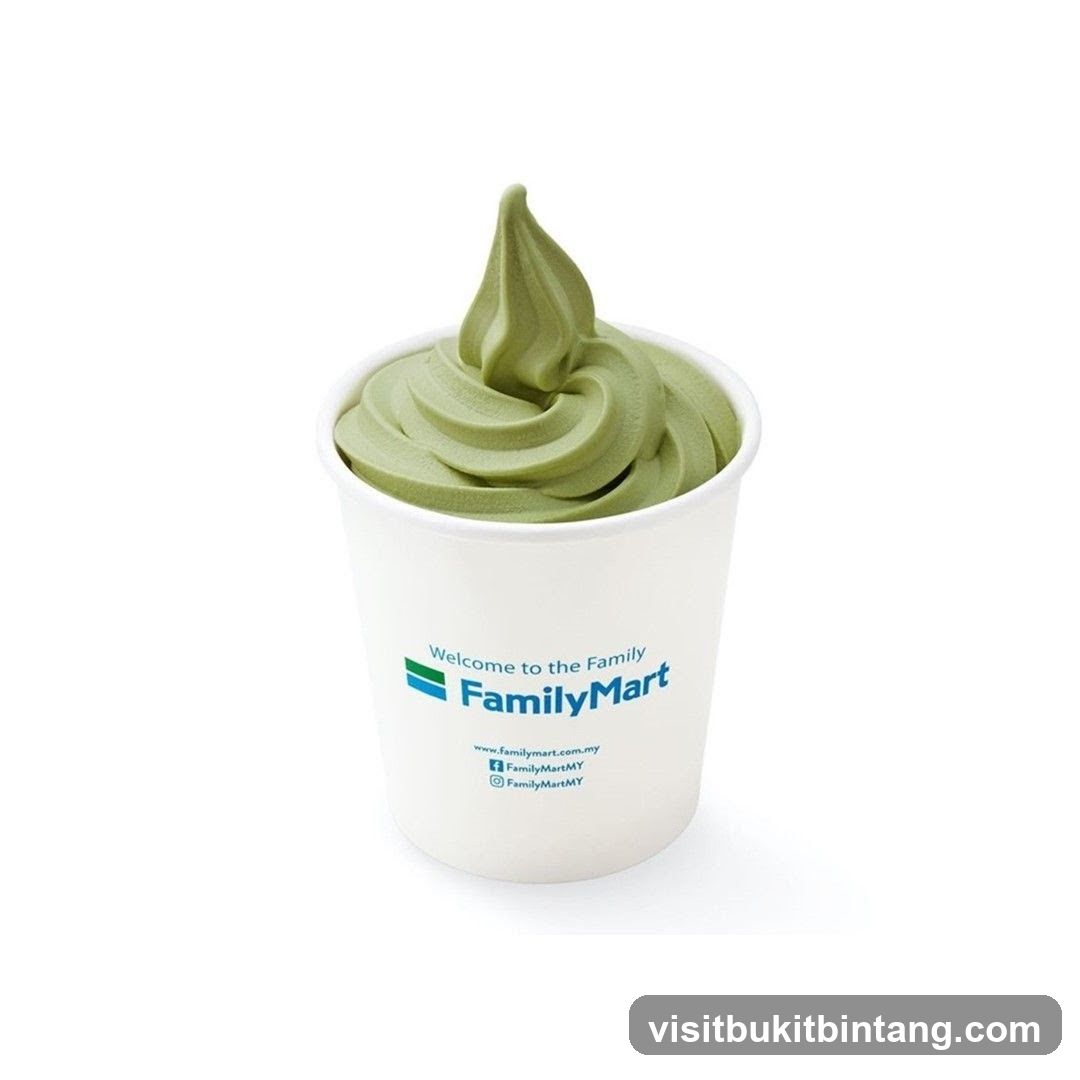 Green Soft Serve Ice Cream