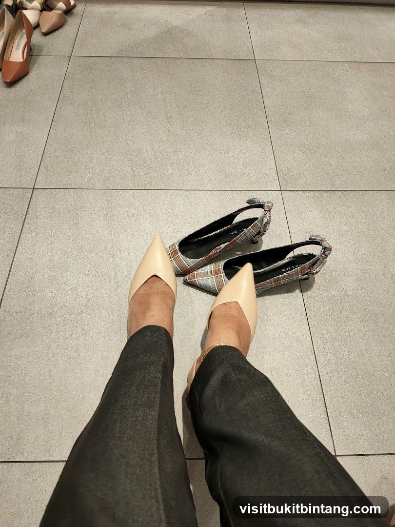 Woman Trying On Shoes