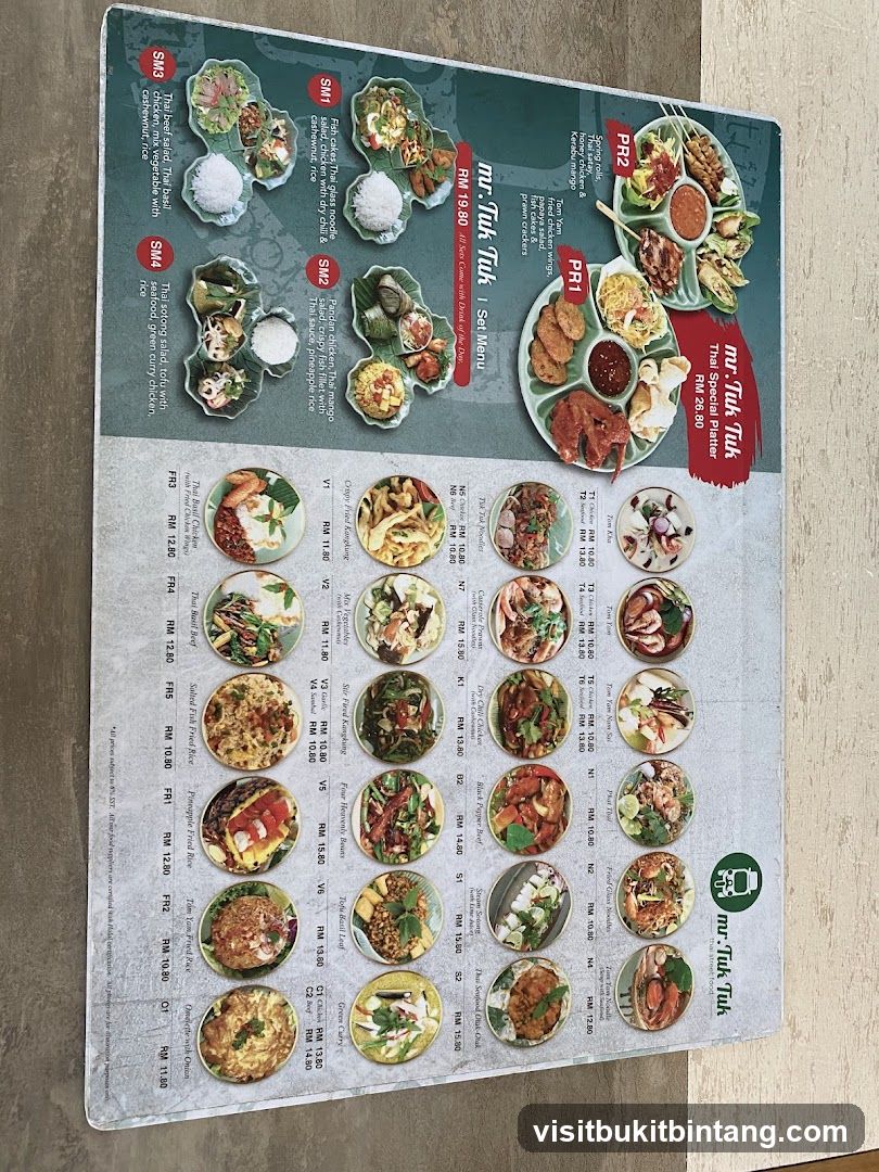 mr. Tuk Tuk Set Menu