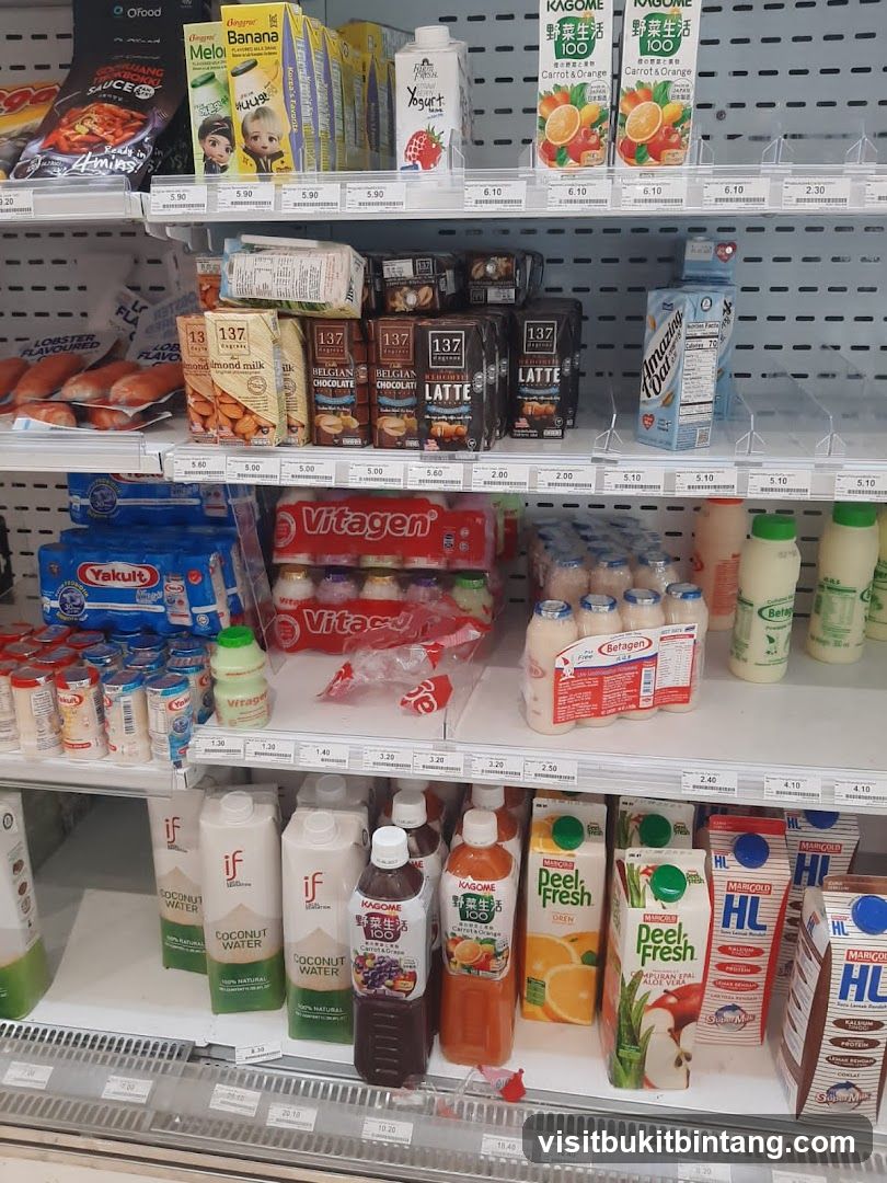 Beverage and Food Products on Shelves