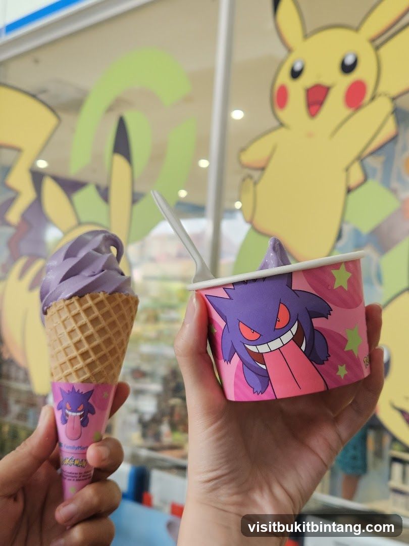 Pokemon themed ice cream cone and cup