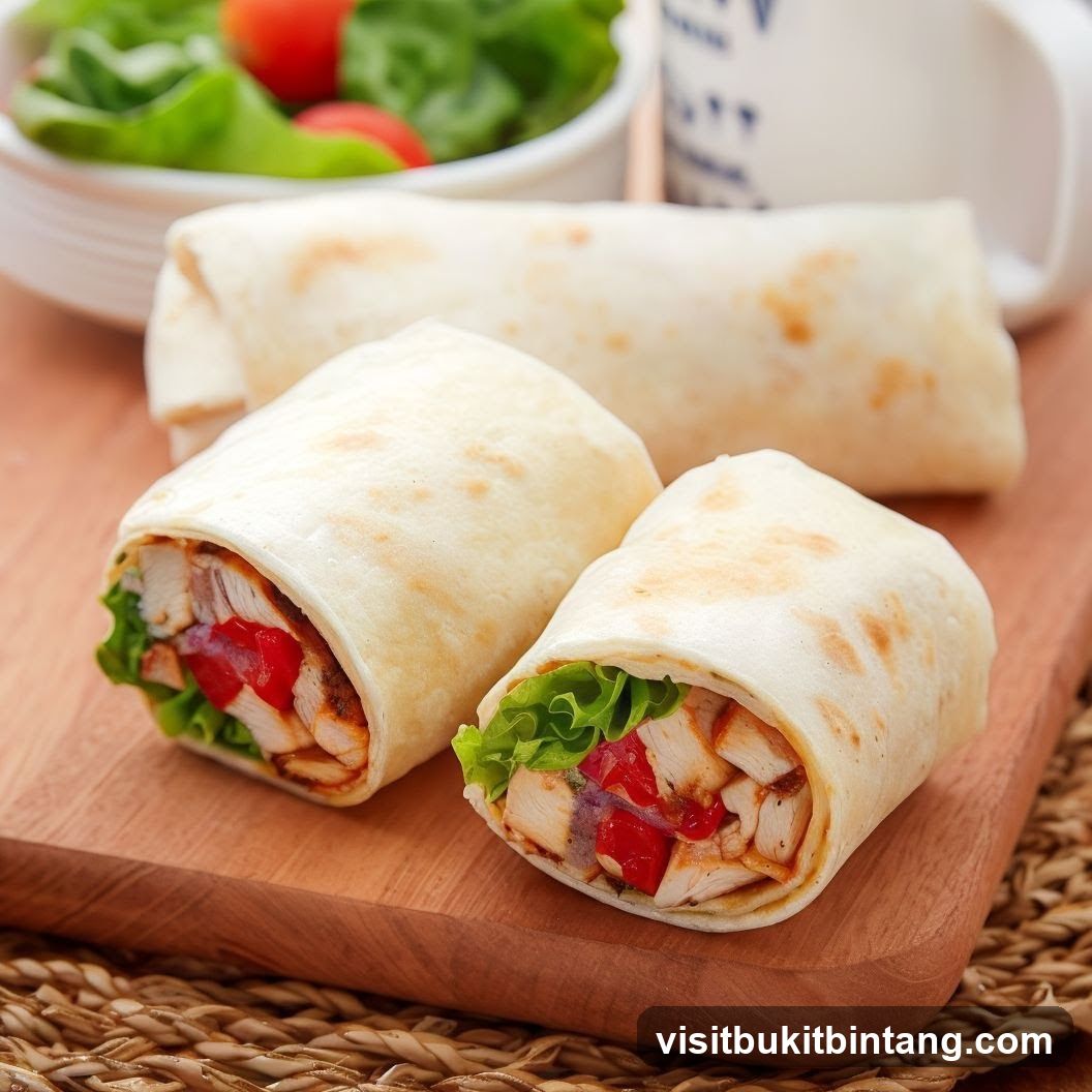 Chicken Wraps with Salad
