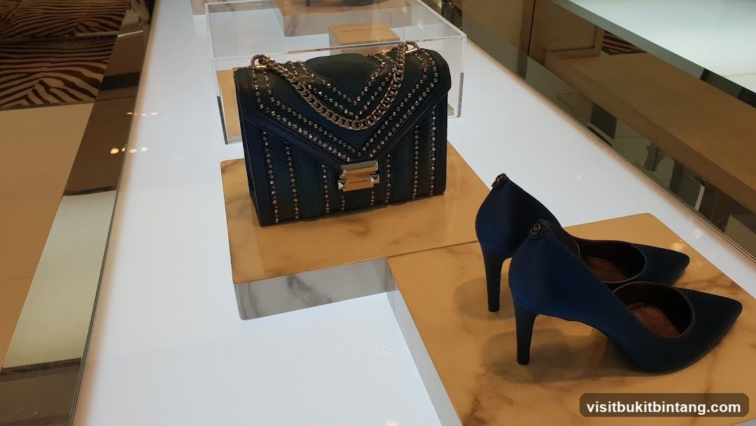 Handbag and heels display